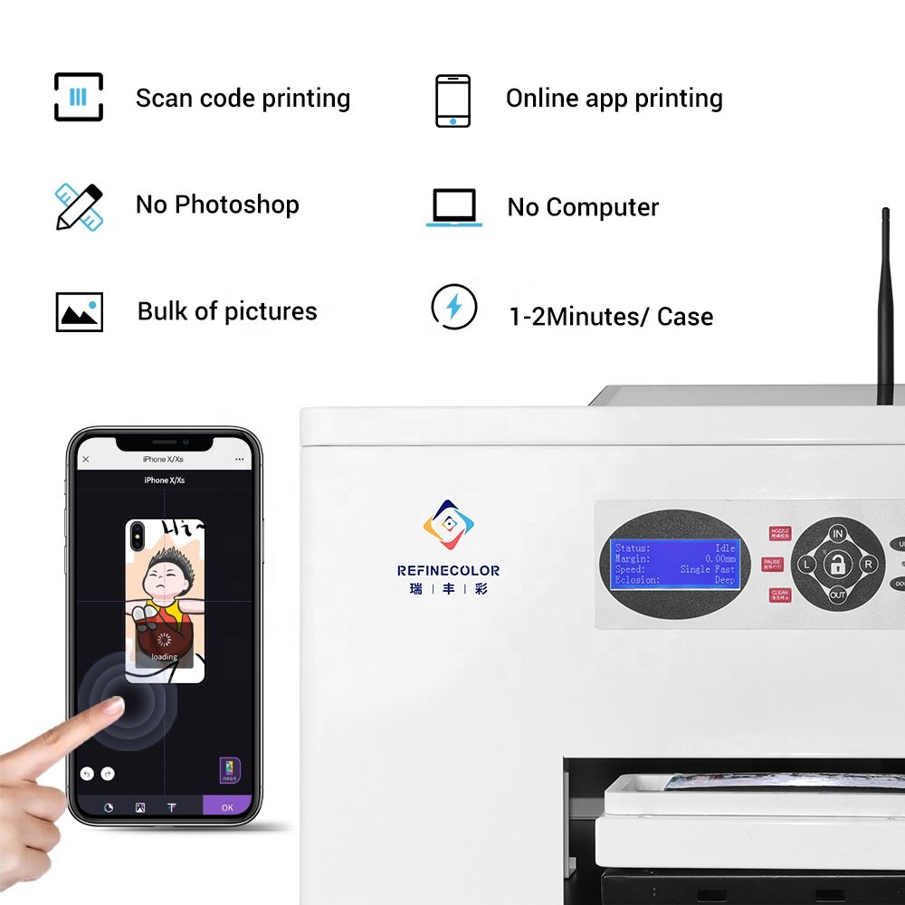 Refinecolor Hot Sale UV Printer For Mobile Phone Case