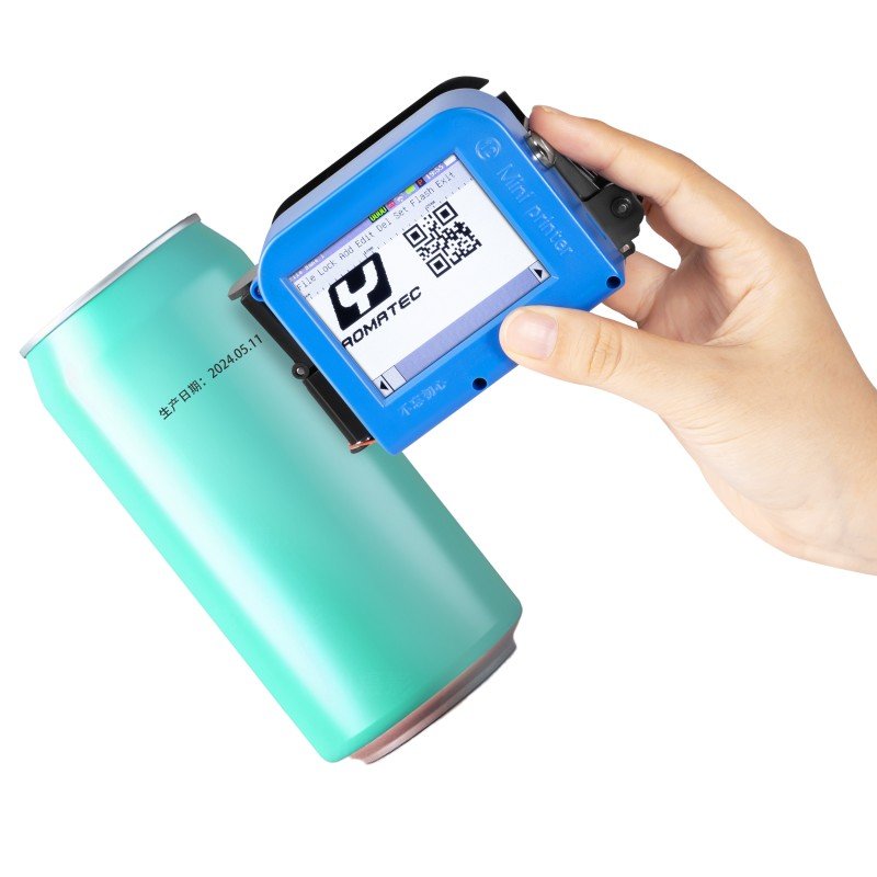 Portable mini inkjet printer handheld 12.7mm printer batch coding printer for wood carton paper printing