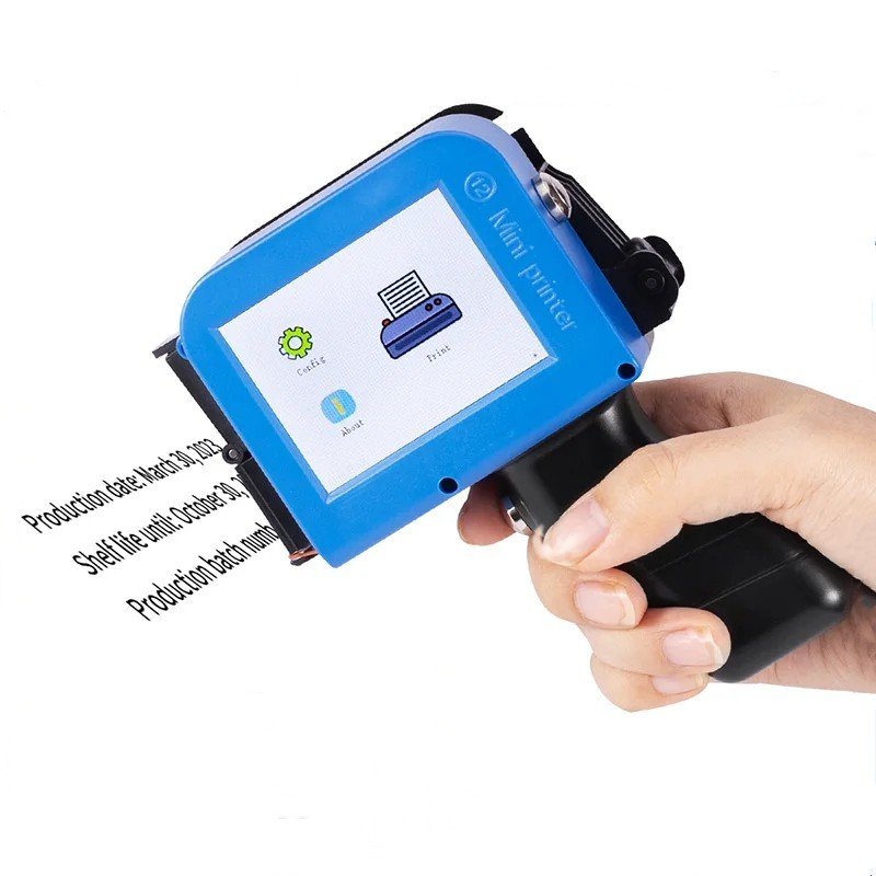 Portable mini inkjet printer handheld 12.7mm printer batch coding printer for wood carton paper printing