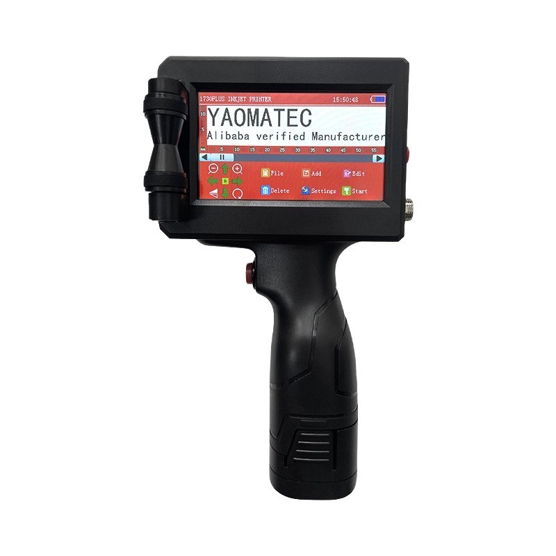 YAOMATEC 12.7MM 28 Languages Code Date Number Logo Portable Cheap Handheld Inkjet Printer on Carton Plastic Metal