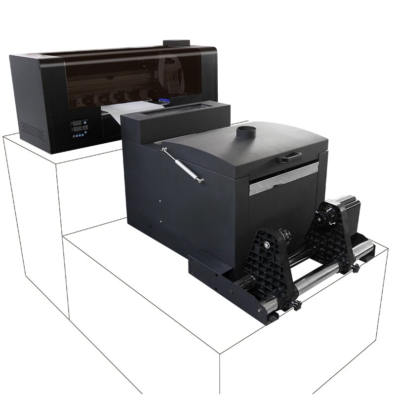 A3 DTF Printer i3200 Head direct cheap heat PET film digital textile t-shirt printing machine inkjet printer and shaking machine