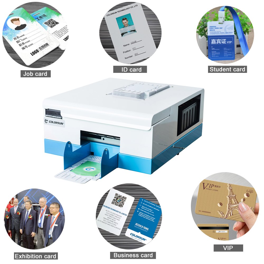 2019 NEW Inkjet Automatic PVC IC ID Card printer with 86*54 70*100 80*110 102*148mm size