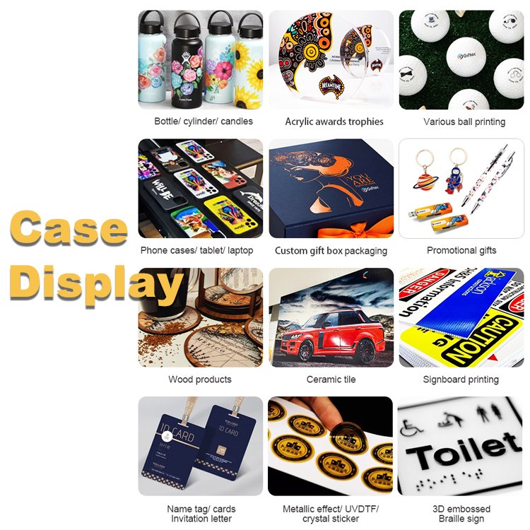 UV Giftec Factory Price 6090 6050 UV Flatbed Digital Inkjet DTF Printer for Cards Phone Cases A3 A1 Wood Items Printing Provided