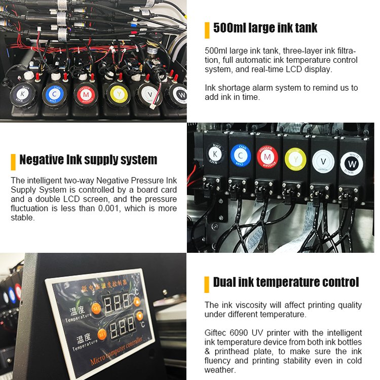 UV Giftec Factory Price 6090 6050 UV Flatbed Digital Inkjet DTF Printer for Cards Phone Cases A3 A1 Wood Items Printing Provided