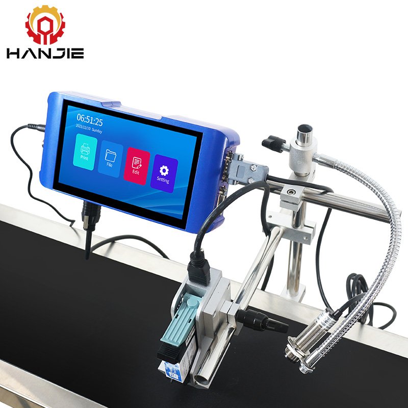 HANJIE Touch Screen Hot Selling Static Automatic Small Character Inkjet Printer For LOGO Printing
