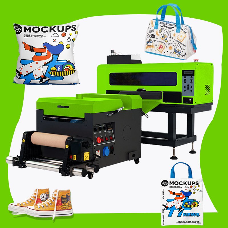 Okai A3 Dtf Pet Film Digital Low Cost Printer 2 Head Printing T-Shirt Machine For Canvas Bag