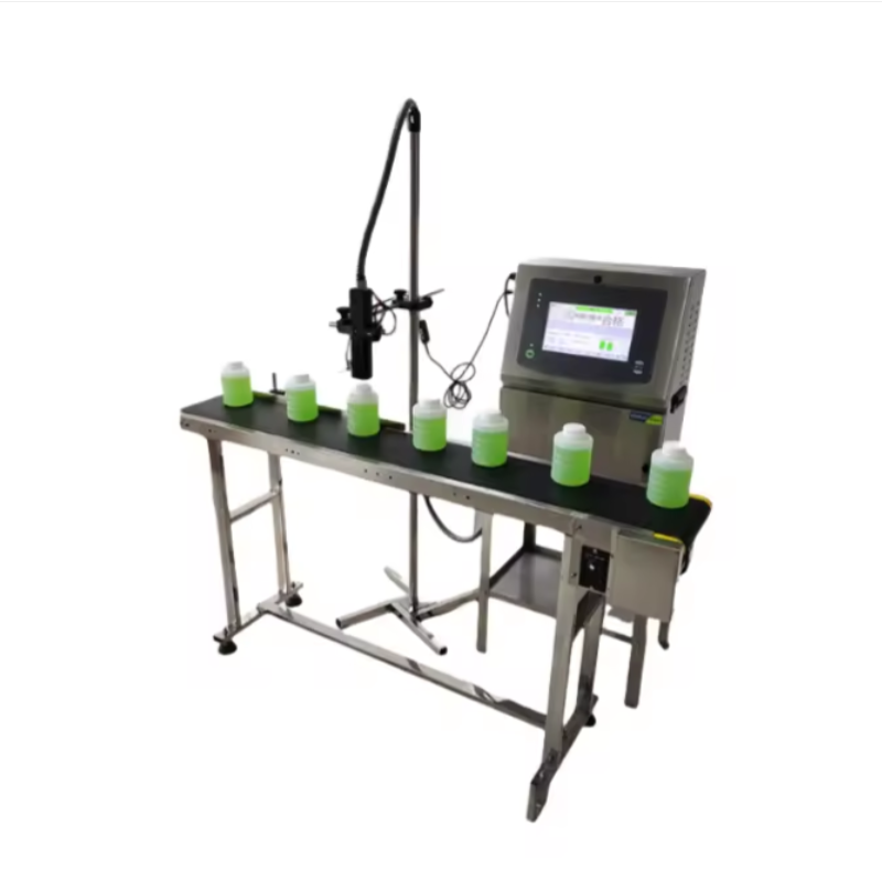 Industrial inkjet printer for food bags drink bottles print batch number and expiration date