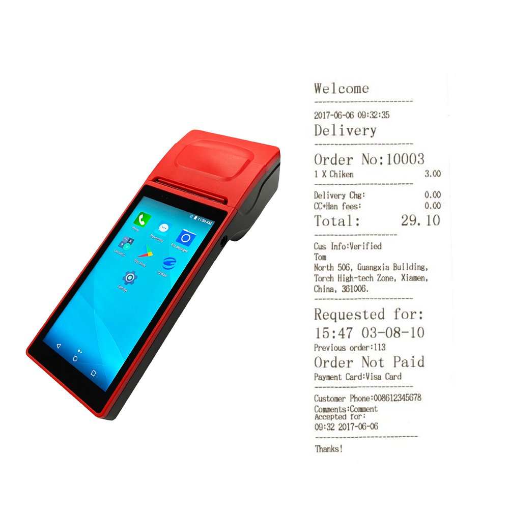 GOODCOM Portable Android Printer for Online food order management Handheld Mobile Pos Terminal With wireless Printer