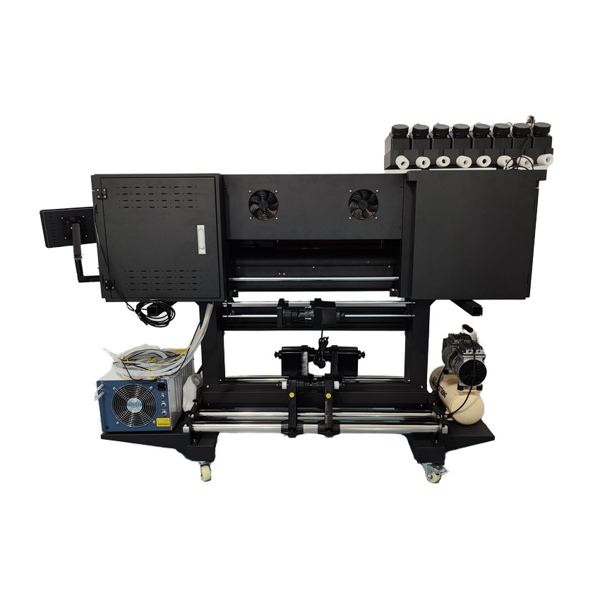 A3 A4 Size 60cm UV LED DTF Inkjet Printer with Varnish Epson Compatible UV Ink Printer Machine