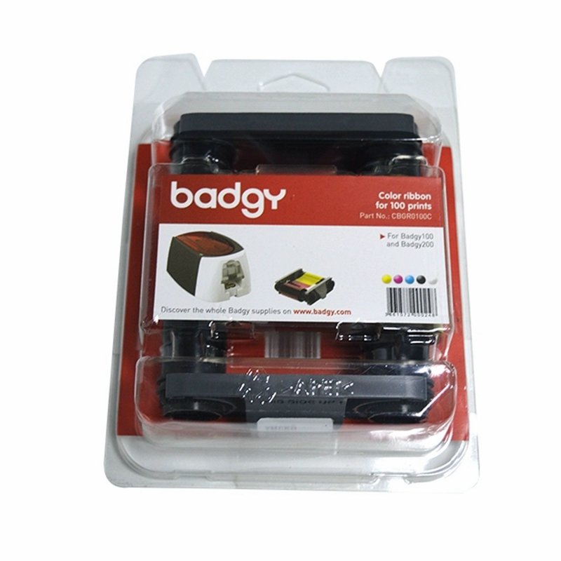 High quality compatible CBGR0100C 100 prints Evolis Badgy100 and badgy 200 id card printer Color Ribbon