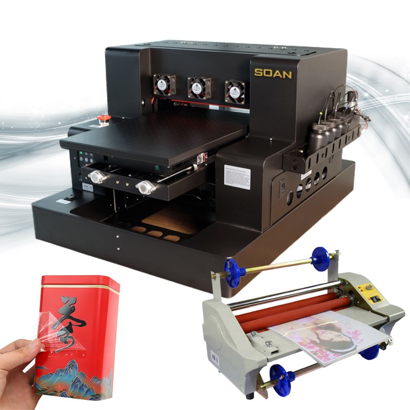 A3 UV DTF Multi-functional Printer A3 Size flatbed UV DTF printer for phone case mug bottle glass wood metal acrylic