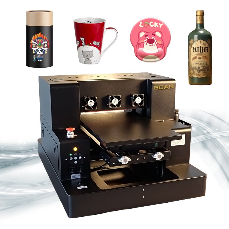 A3 UV DTF Multi-functional Printer A3 Size flatbed UV DTF printer for phone case mug bottle glass wood metal acrylic