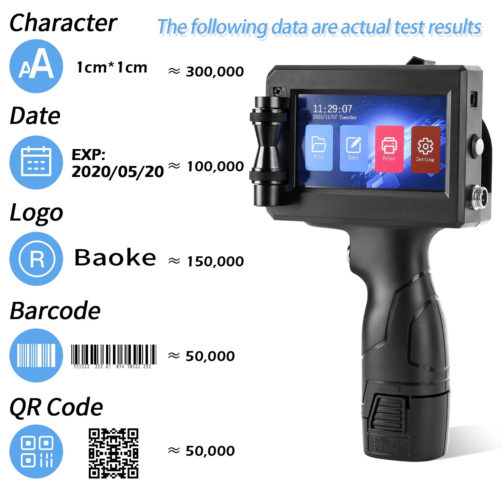 12.7mm printing height QR code batch number printing machine TIJ inkjet printer for best H6