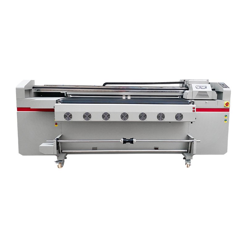 China Industrial Digital Direct Inkjet 1.8m DX5 DX7 XP600 I3200 Printhead inkjet uv hybrid printer