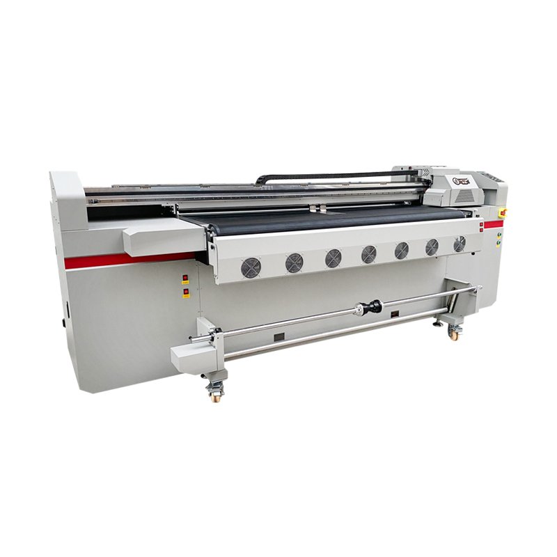 China Industrial Digital Direct Inkjet 1.8m DX5 DX7 XP600 I3200 Printhead inkjet uv hybrid printer