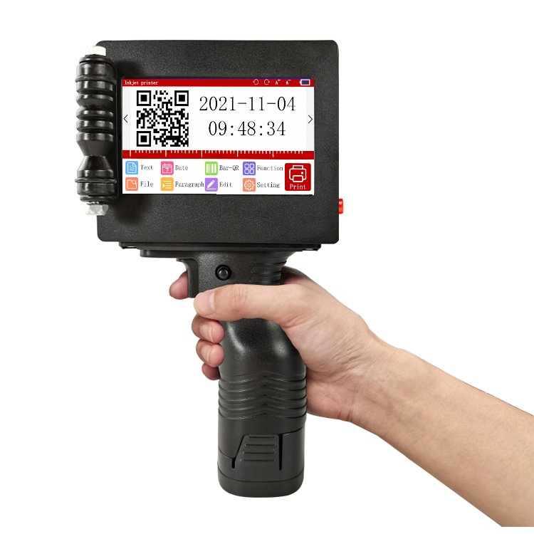 Mini Portable Hand jet Inject Expire Date Printing Machine Inkjet Printer For Cosmetic Plastic Glass Bottles
