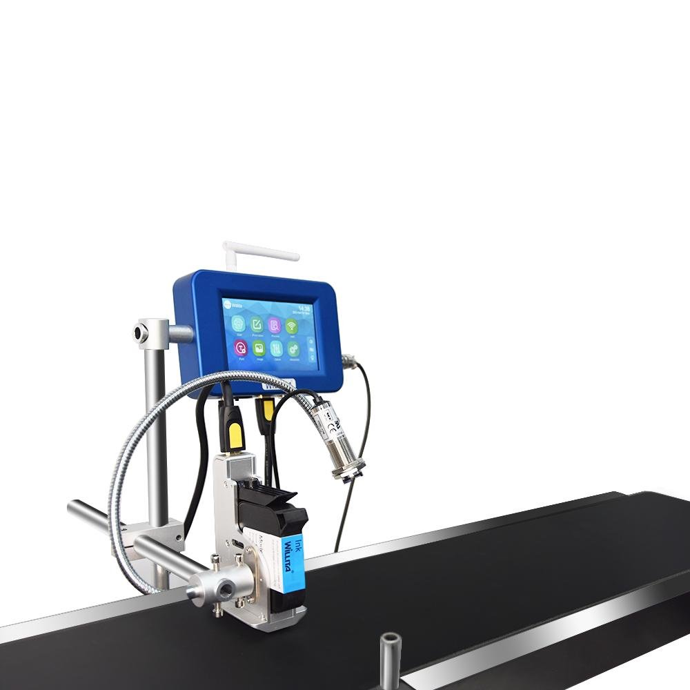 High Resolution Inkjet Printers 12.7mm 25.4mm Tij 2.5 Automatic Date Coding Printing Machine For Qr Code Data Time Logo