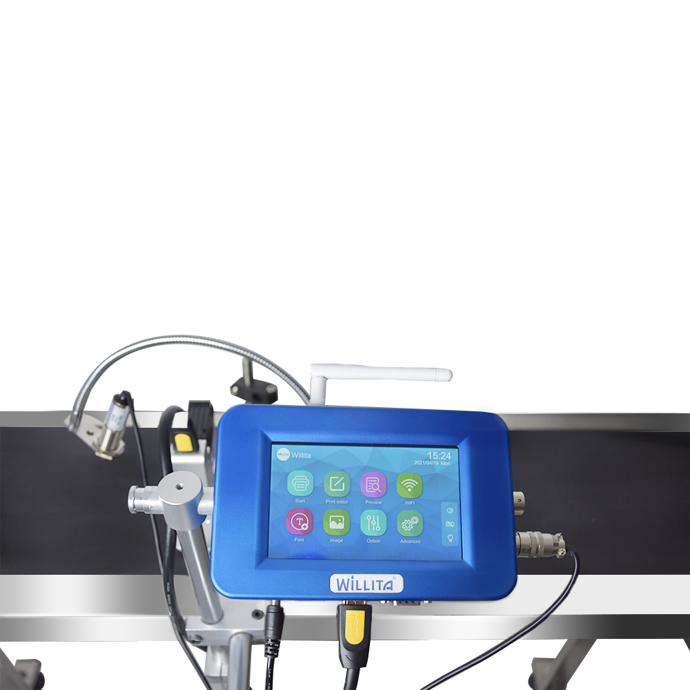 12.7mm Industrial inkjet thermal TIJ inkjet printer online printer code machine date printer for box bottle carton