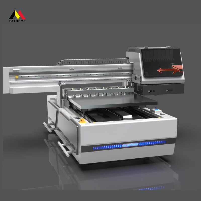UV 6090 Automatic Inkjet Printer New Condition A3 Dimension Flatbed Printer XP600 I3200 Print PVC Clothes Label LED Included