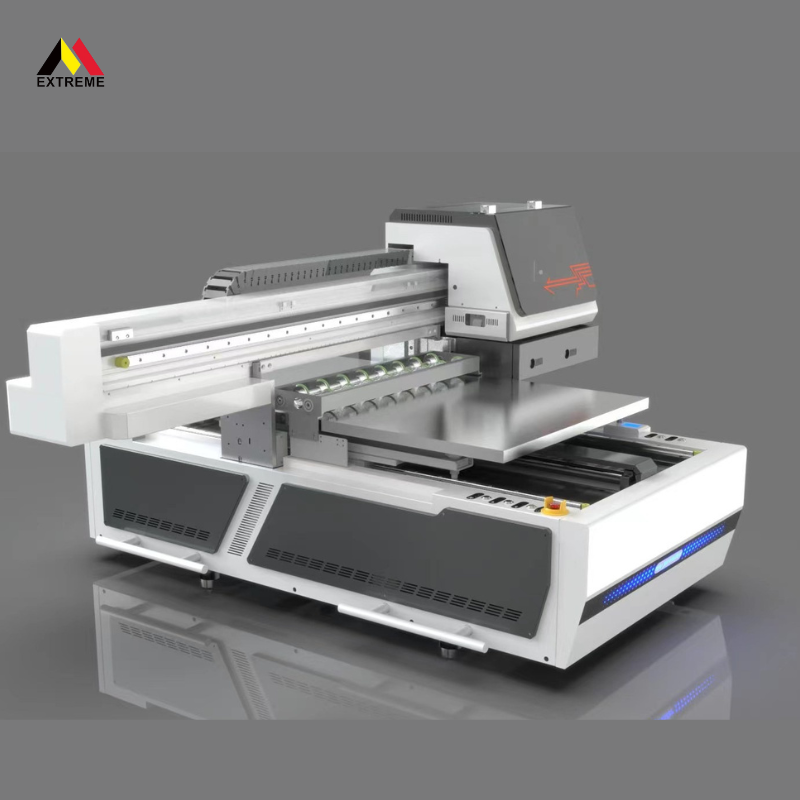 UV 6090 Automatic Inkjet Printer New Condition A3 Dimension Flatbed Printer XP600 I3200 Print PVC Clothes Label LED Included