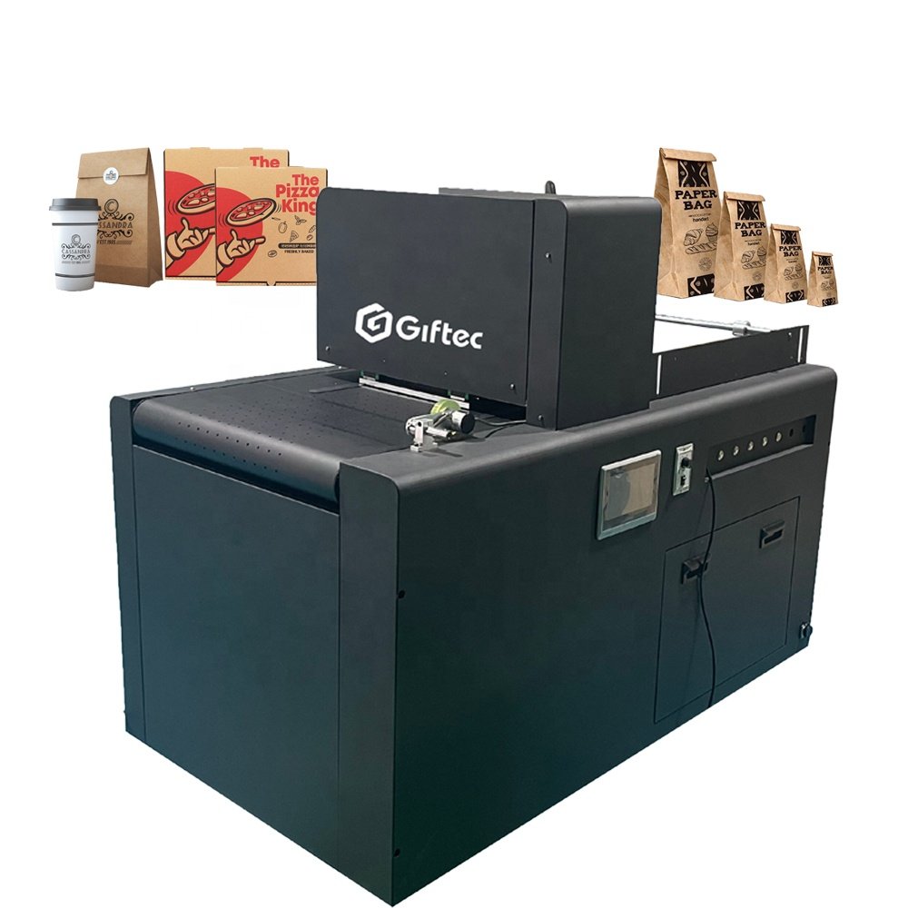 Newest A3 Flatbed Printing Machine Multifunctional Single Pass Inkjet Printer for Packaging Paper Bag Cup Giftbox Customized