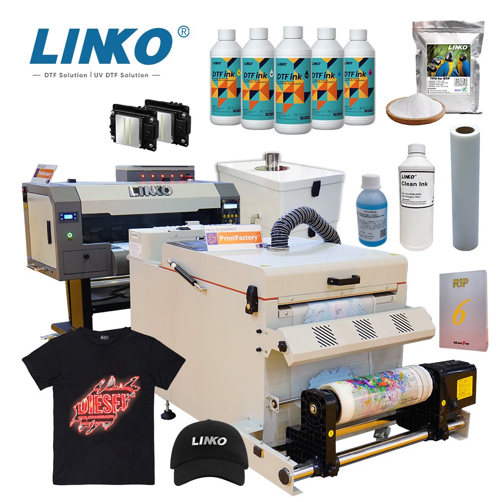 A3 DTF Printer Dual i1600 Print Head Heat Transfer T-Shirt Printing Machine LINKO Direct-To-Film 12'' DTF Printer