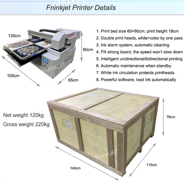 Self Maintenance Automatic DTG Printer XP600 Dual Heads Direct to Garment T Shirt Laser Printer for Cloth A1/A2 Size