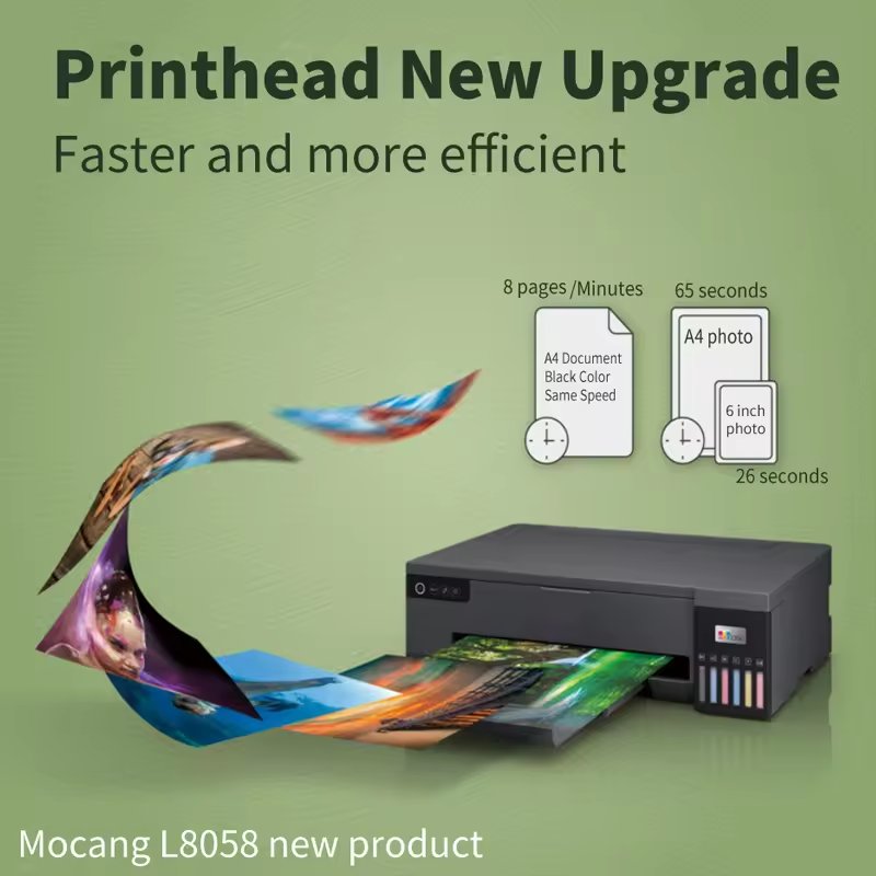 New Tech High Speed 6 Color Ink Paper Digital Professional Continuous 3D Photo Printing Machine L8058 Inkjet Printer
