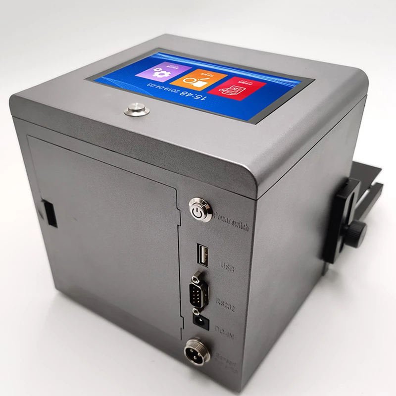 Static Intelligent Automatic Inkjet Printer 7'' Color Touch Screen 600DPI Intelligent USB QR Code Production Date Label Printer