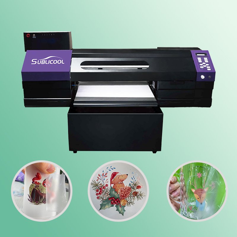 SUBLICOOL Large Format 600cm UV DTF A B Film i1600 Printhead Crystal Logo Roll To Roll UV DTF Sticker Printer With Laminator
