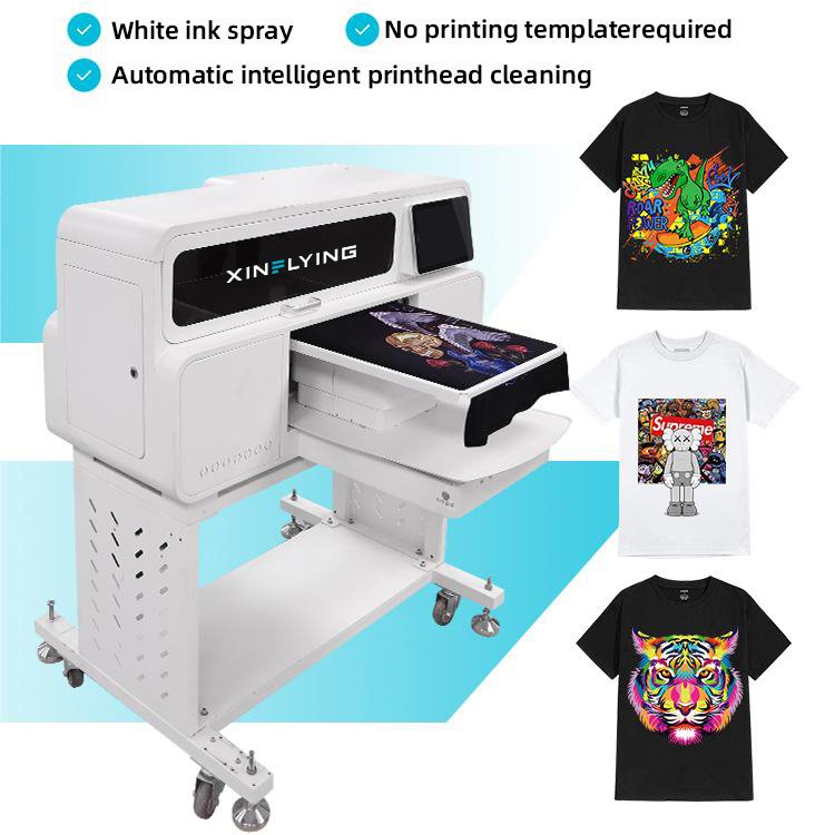 XinFlying hot selling dtg printer offset i3200 a3 dtf printers direct to garment print machine 48*47cm support 9-colors printing