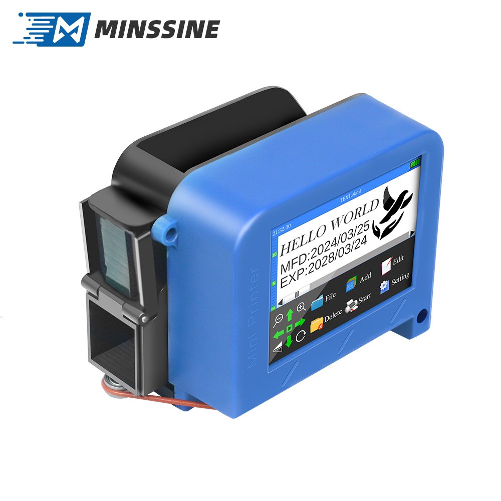 Mini Printer Handheld Inkjet Printer multi language touch screen Portable Ink Jet Printer for box Logo batch code Printing