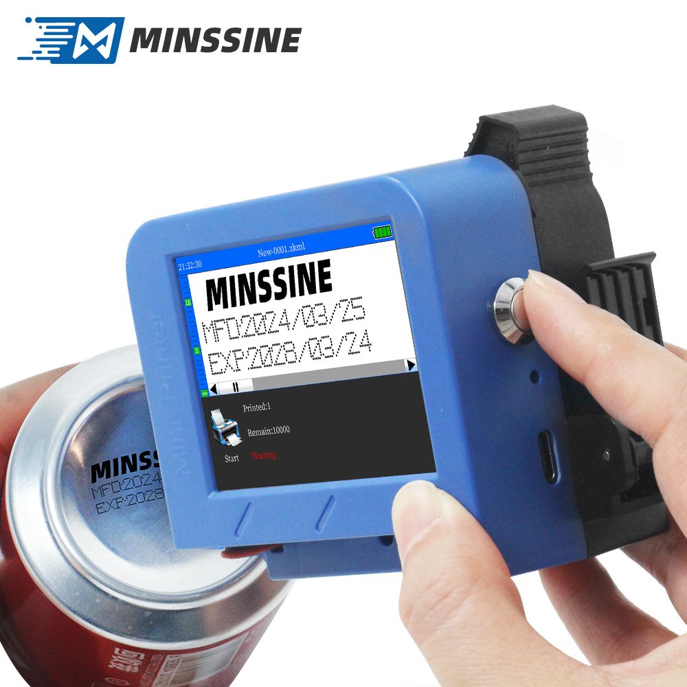Mini Printer Handheld Inkjet Printer multi language touch screen Portable Ink Jet Printer for box Logo batch code Printing