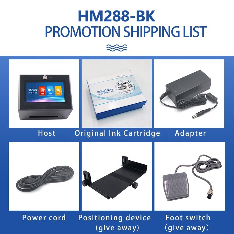 AOKDI HM 288 large character portable Printer Expiry Date QR unique Code Plastic Packaging TIJ inkjet printer Printing Machine