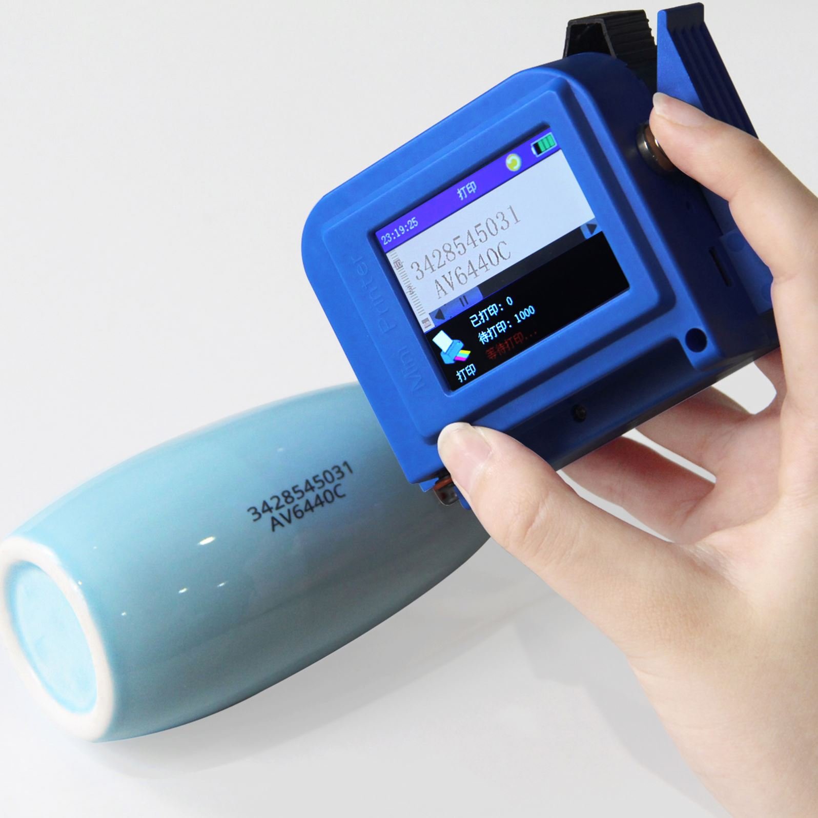 Hand Held Machine Jet Handjet Portable Printing Eggs Batch Coding Handled Helix Rotary Ink Balloon Cardboard Gun Inkjet Printer