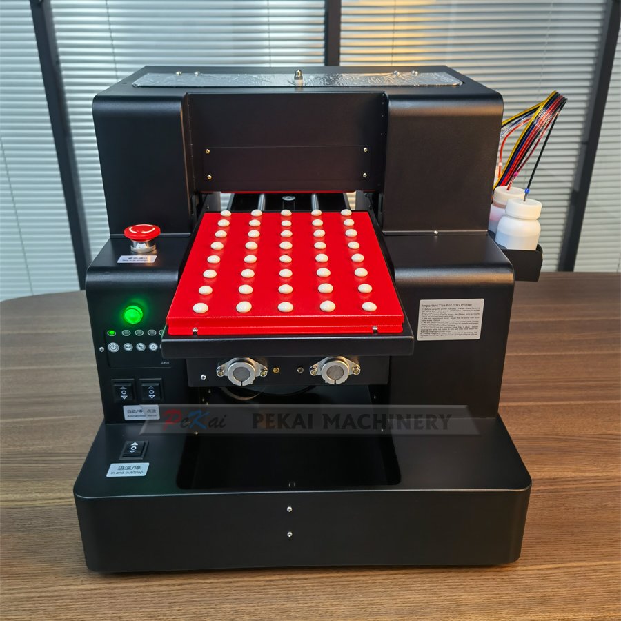Automatic Flatbed Food Printer Cake Macaroon Printing Machine Candy Printer Cake Decoration Food Inkjet Printer