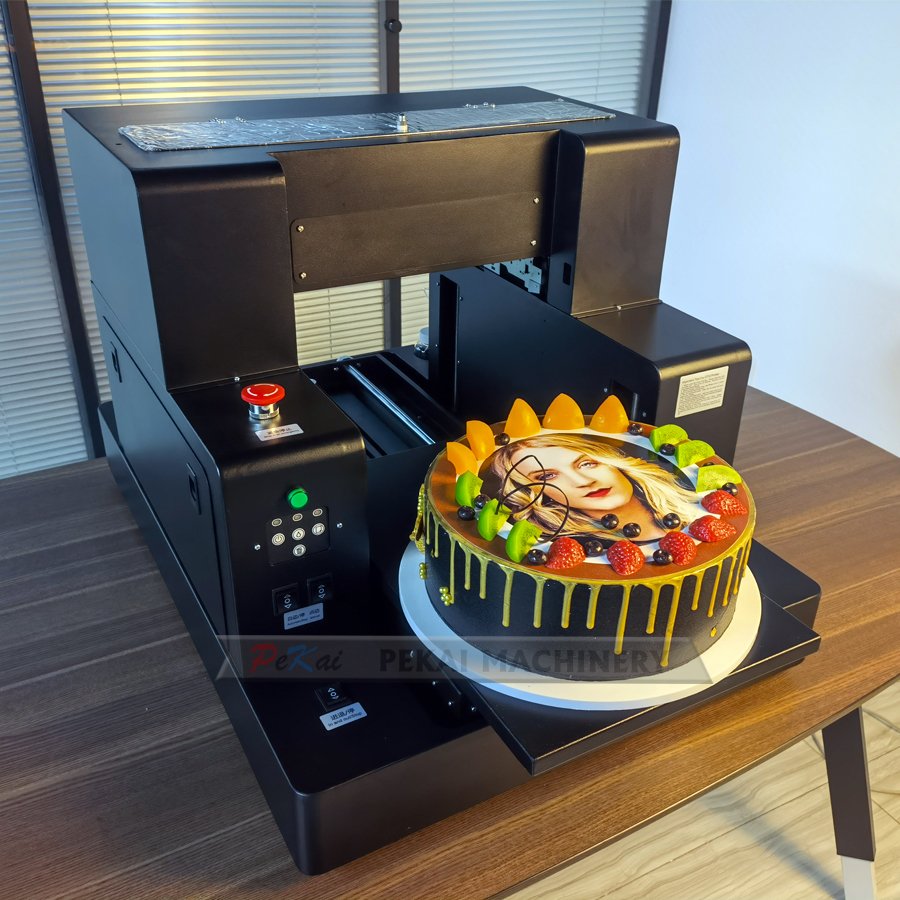 Automatic Flatbed Food Printer Cake Macaroon Printing Machine Candy Printer Cake Decoration Food Inkjet Printer