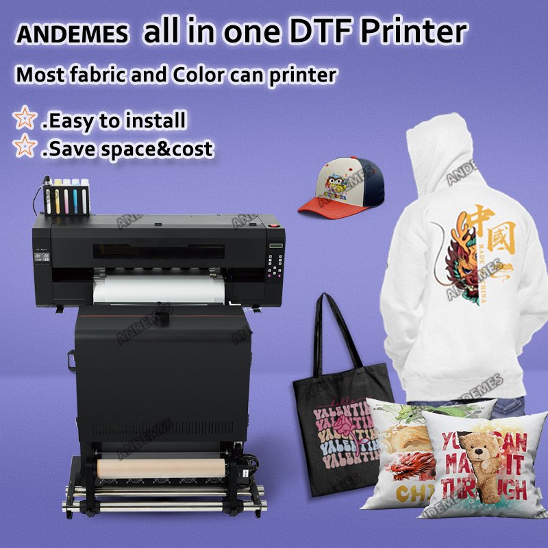 Andemes semi-automatic printer A1 3 in 1 dtf printer i1600 printheads vertical powder shaker and oven