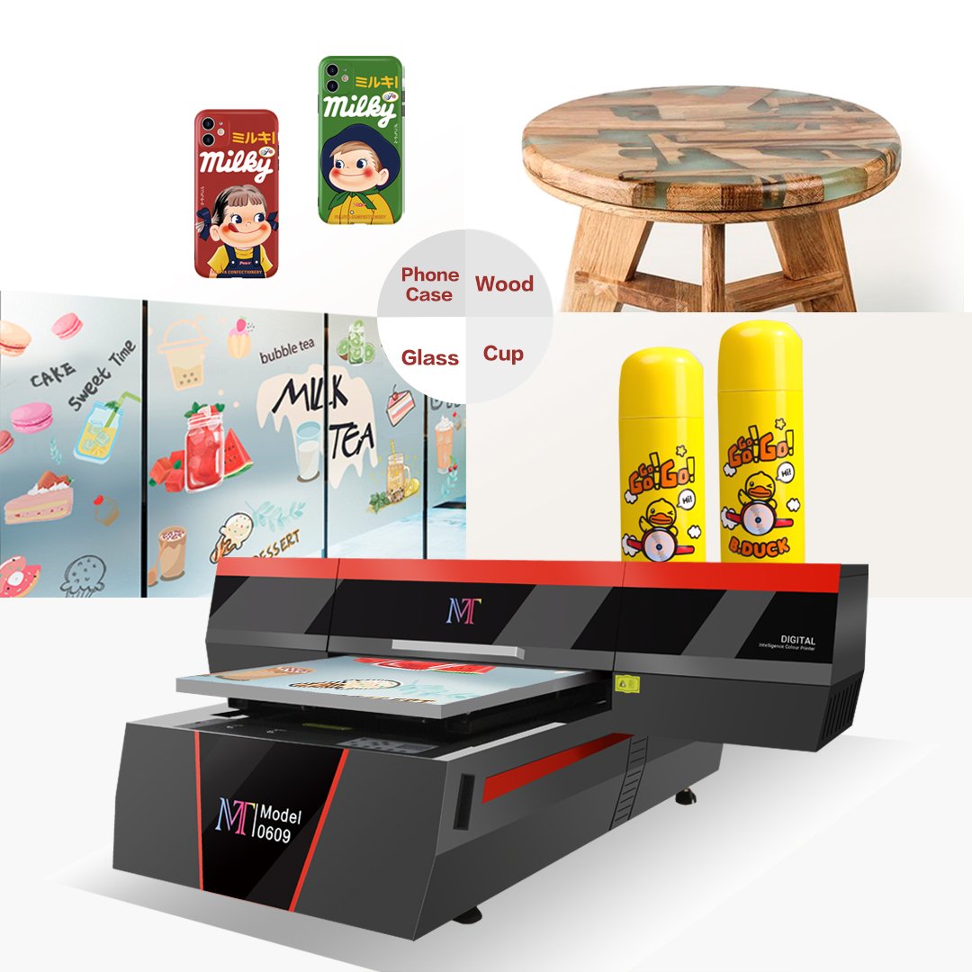 Versatile MT Small Format Flatbed UV Printer 6090 UV Direct & UV DTF Printer For Various Promotional Items Printing
