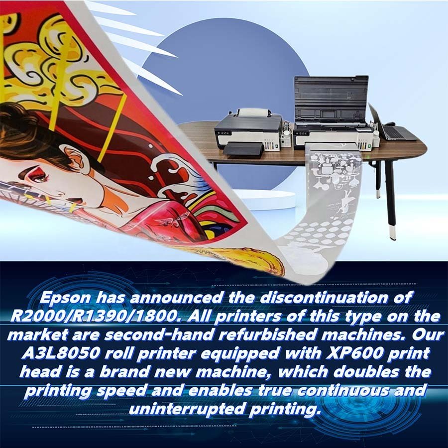 A3 DTF Printer Direct to Pet Film Garment Printer XP600 Inkjet Printer for Tshirt Shoes Jeans