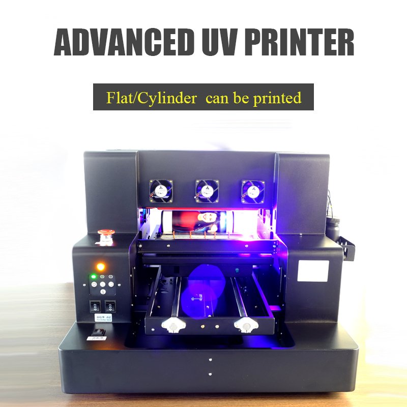 Wholesale Full Automatic A4/A3 UV LED Flatbed Printer Inkjet Printer with xp600 head for Phone Case Cylinder UV Printer