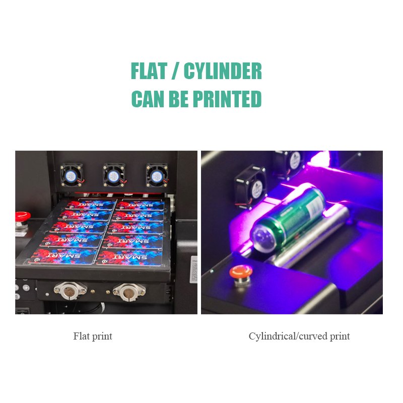 Wholesale Full Automatic A4/A3 UV LED Flatbed Printer Inkjet Printer with xp600 head for Phone Case Cylinder UV Printer