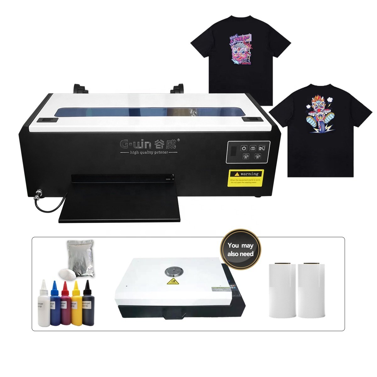 A4 Size DTF Digital Inkjet Printer G200 Multicolor New Condition Machine for T-Shirt & Label Printing Letterpress Plate Type