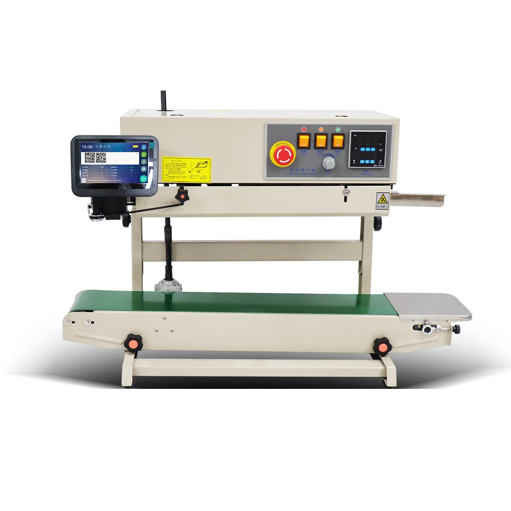 Automatic Plastic Bags date coding machine for Continuous Sealing Machine Band Sealer inkjet printer for sealing machine