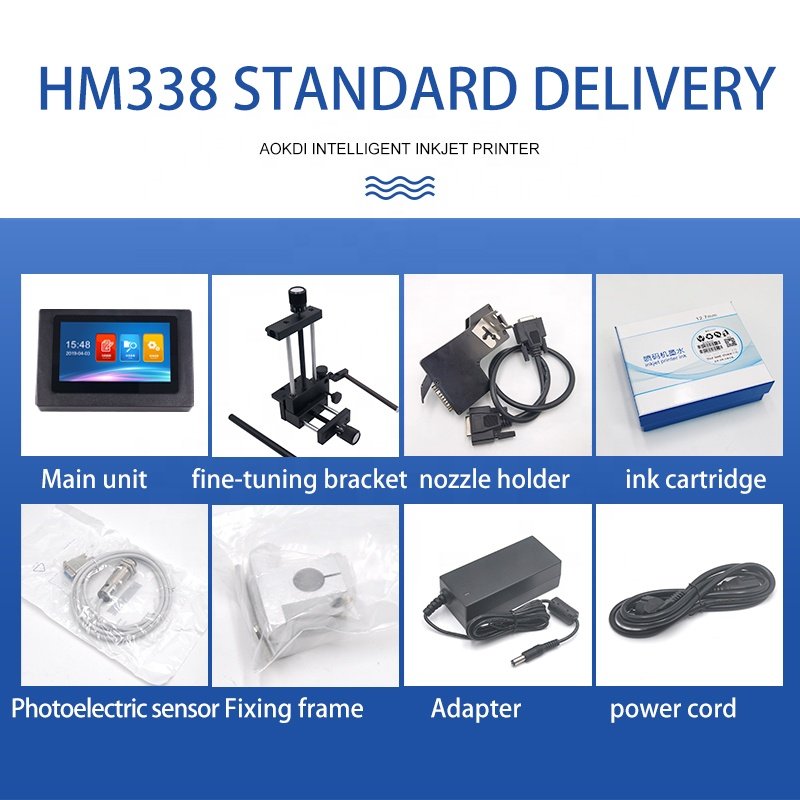 AOKDI automatic expiry date thermal online printer printing plastic bottles date cod inkjet printer for plastic bag