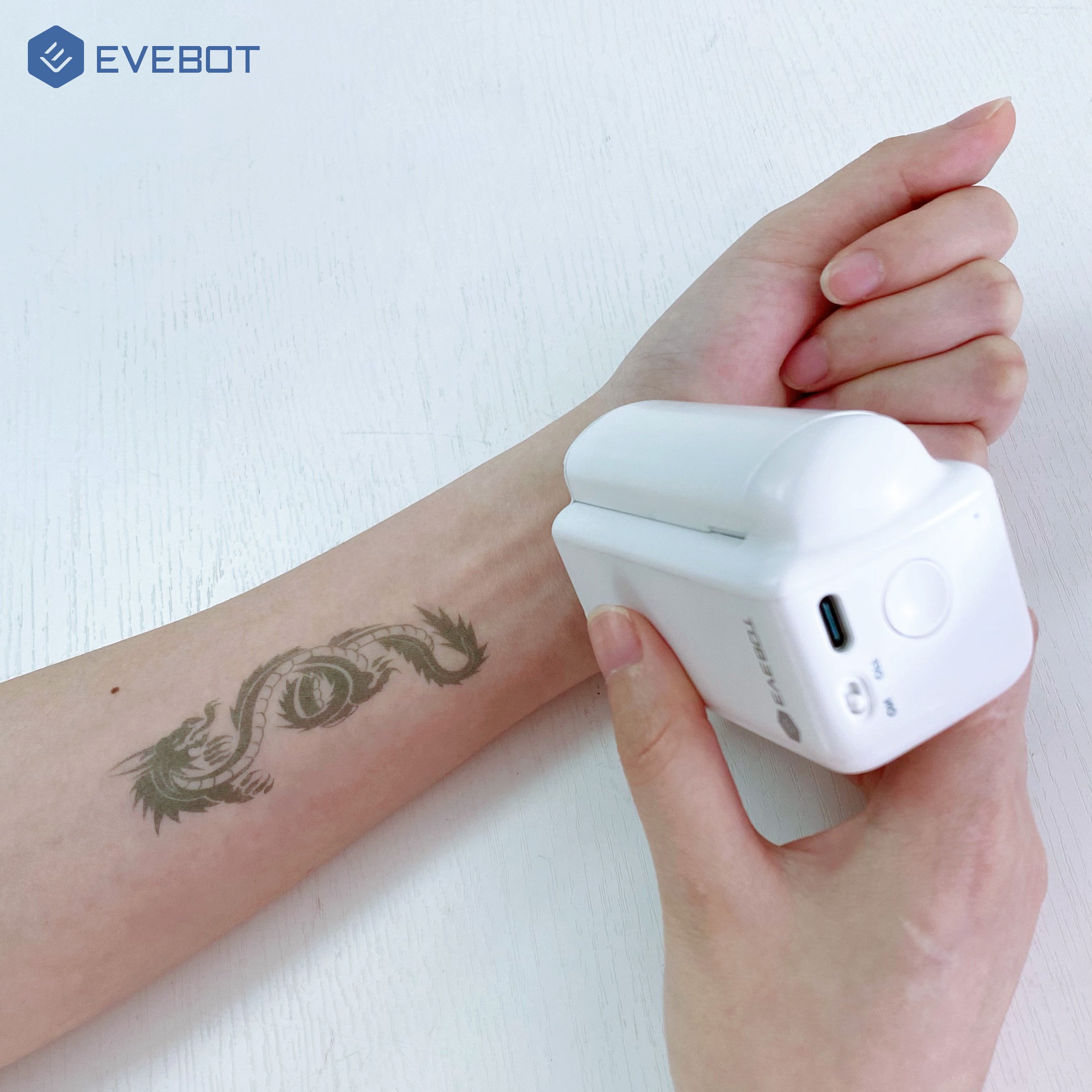 Evebot Hot Sale Portable Printer Pen PrintPods Ink Cartridge Mini Date Inkjet Printers Fashion style Qr code Logo Tattoo Printer