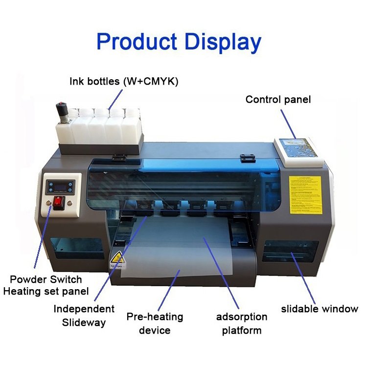 A3 Dtf Printer XP600 Printhead DIY Multifunction T-shirt Printing Machine for Clothes Small Desktop Inkjet Printers 30cm CE 46