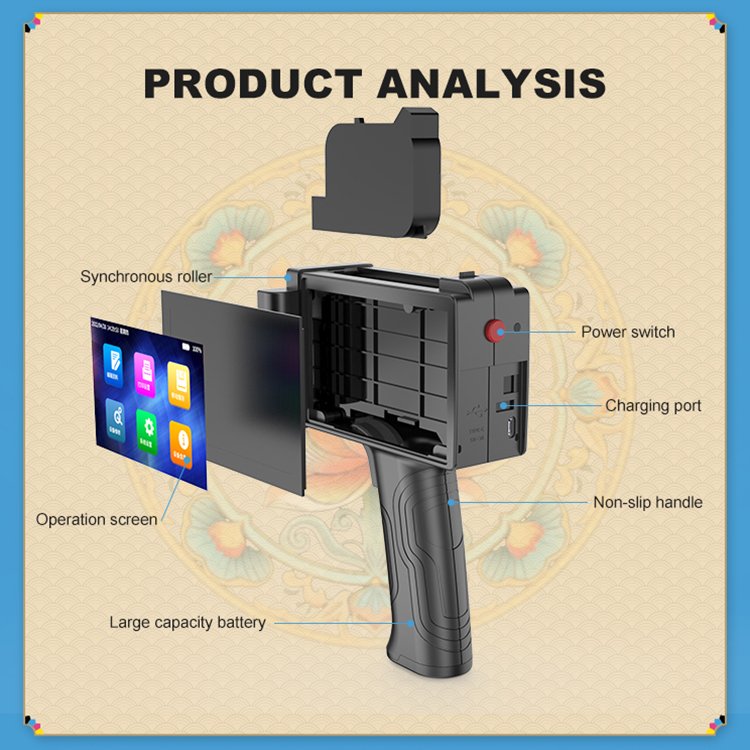 Wiseprint TIJ 12.7mm WP127 PLUS Smart Inkjet Printer Date Batch Code Expiry handHeld Printing Machine For Bottle Can Box