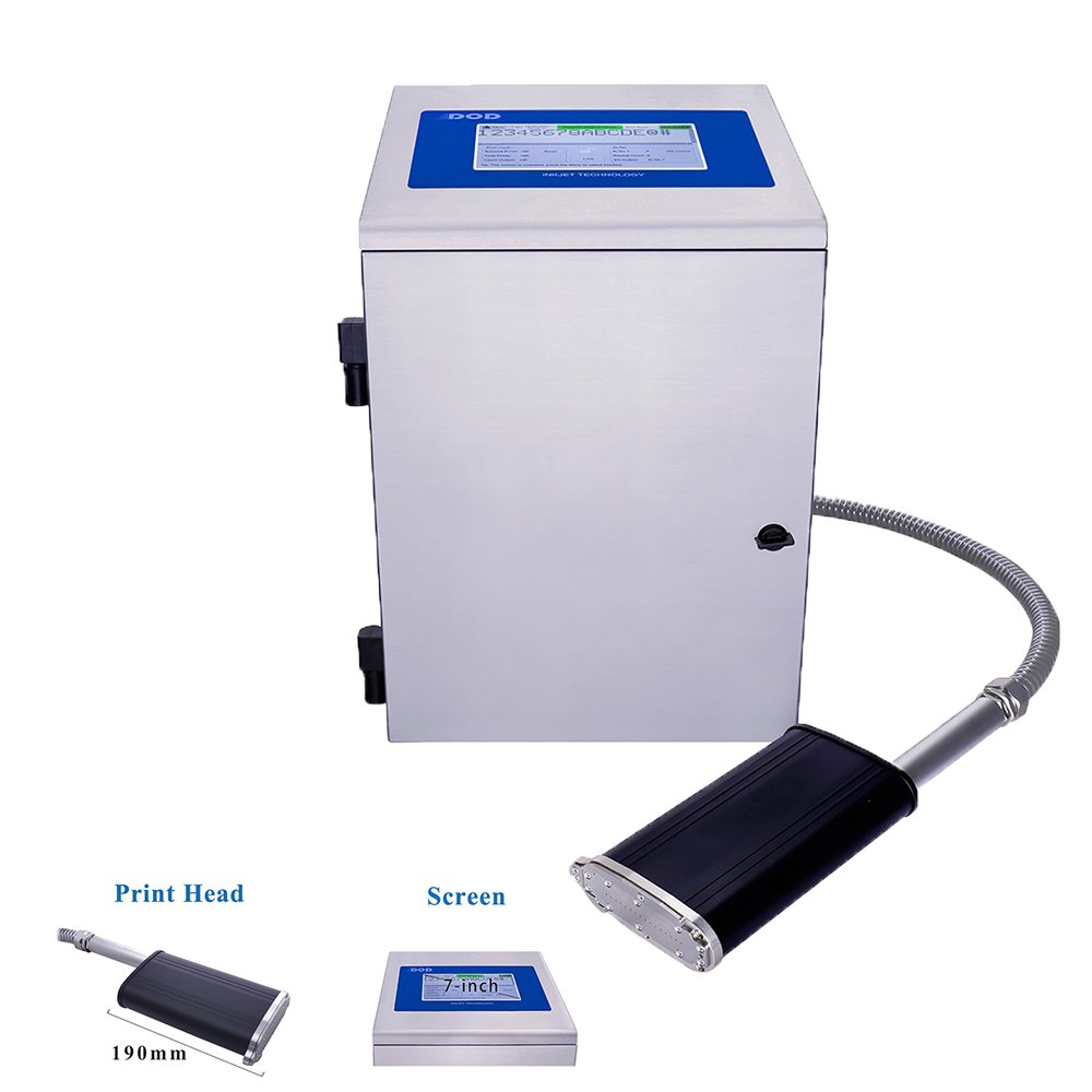 D100 16dots Wiseprint textile label printer batch code printing coding machine price in delhi for bags stone tyre