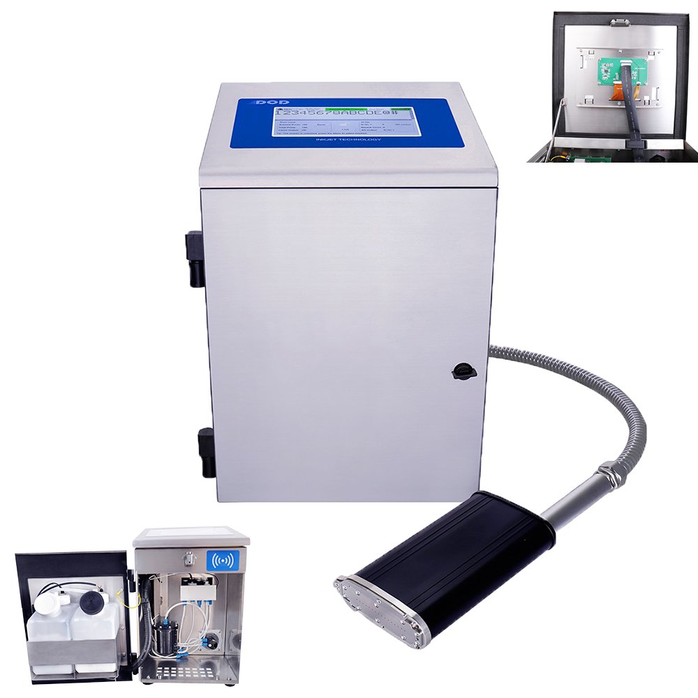 D100 16dots Wiseprint textile label printer batch code printing coding machine price in delhi for bags stone tyre